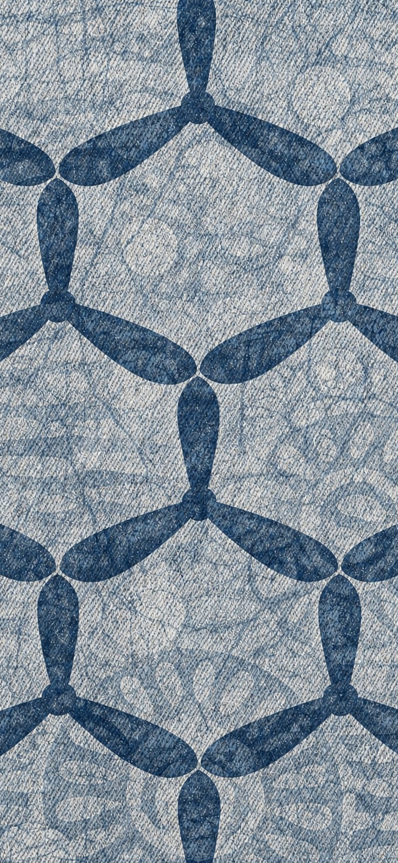 Propeller wallpaper — Denim colorway