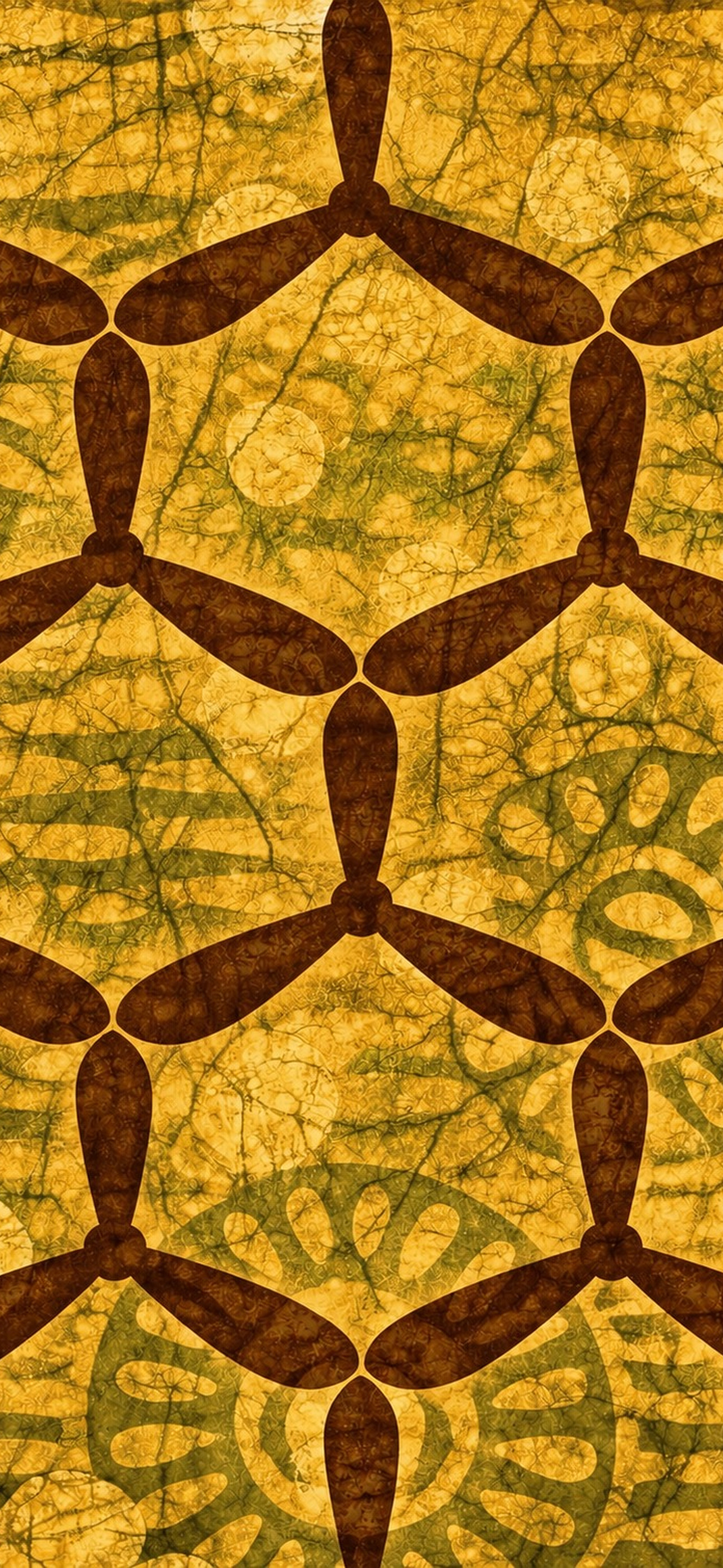 Propeller wallpaper — Gold colorway