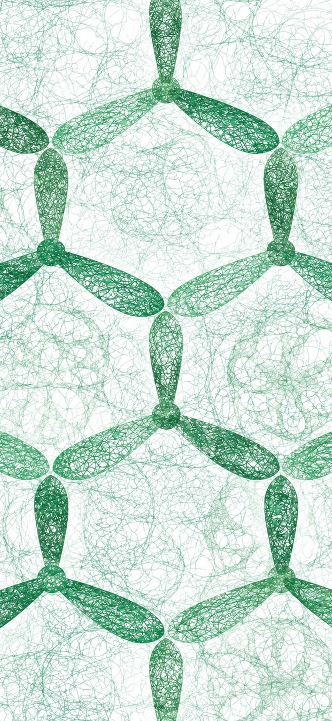Propeller wallpaper — Green colorway