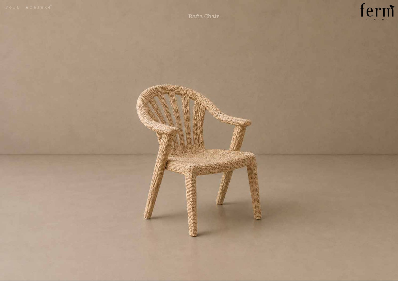 Rafia Chair — woven raffia dining chair concept